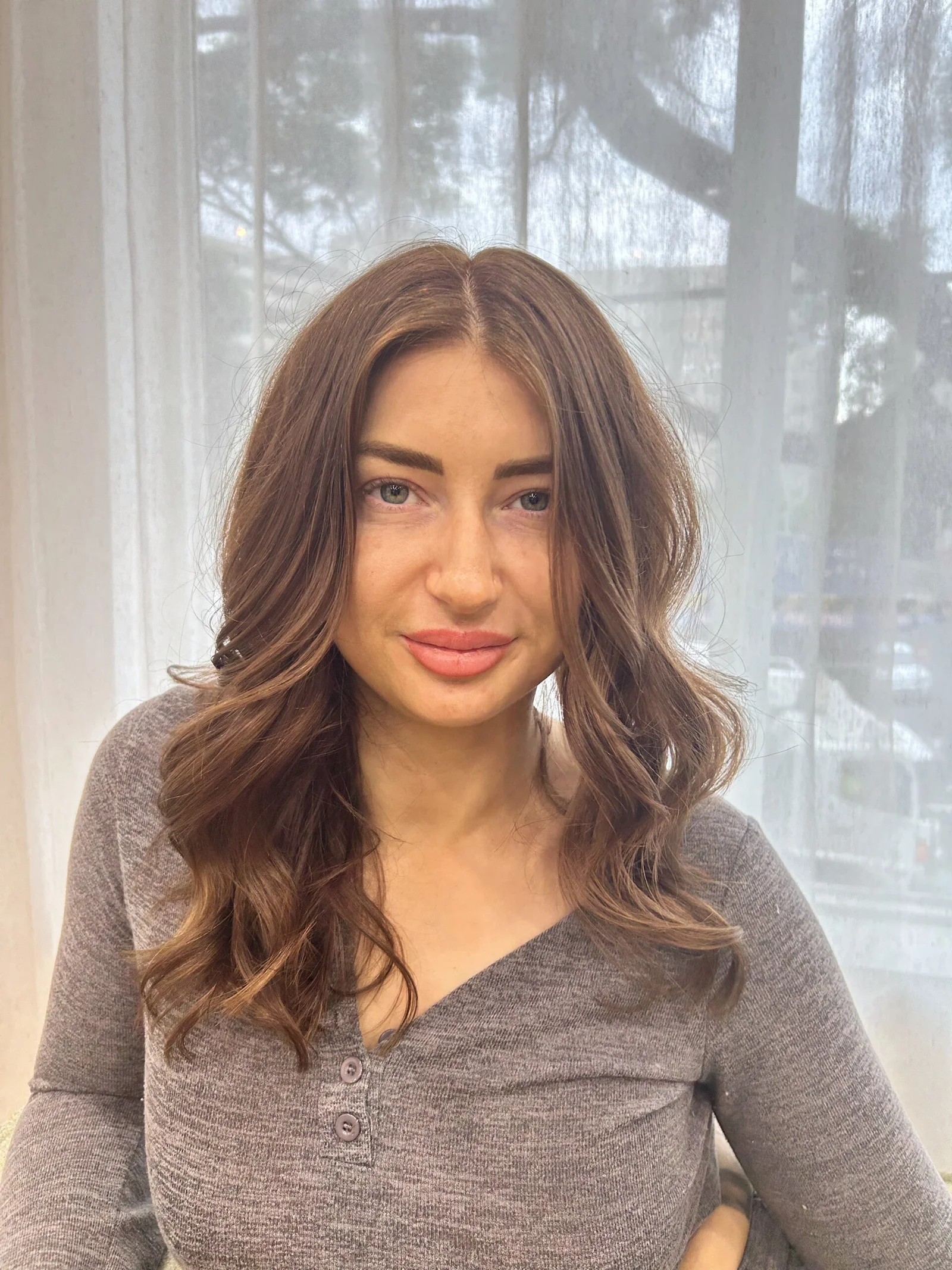 Rich brunette balayage waves